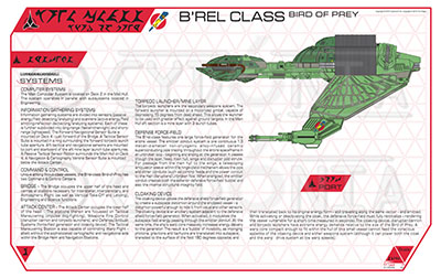 Cydonia 6 Ink Blueprints - Klingon B'Rel Class Bird of Prey