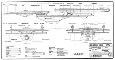 U.S.S. Excelsior Ingram Class Blueprints - Revised