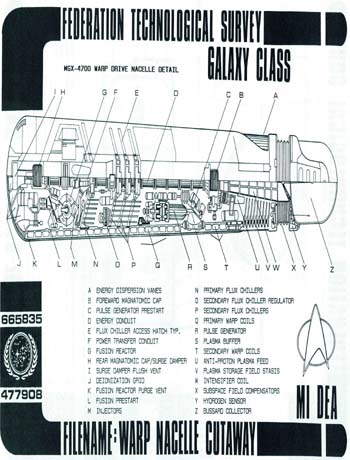 Galaxy Class Warp Nacelle Cutaway