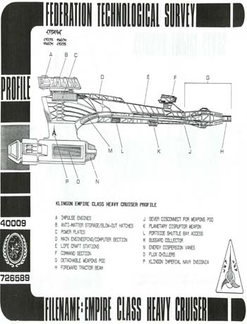 Klingon Empire Class Heavy Cruiser Profile View