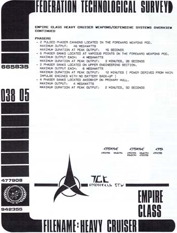 Klingon Empire Class Heavy Cruiser History/Details