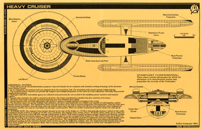 Starfleet Excelsior Class Heavy Cruiser Blueprints