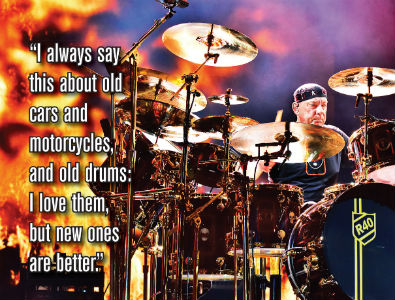 Neil Peart Featured in the January 2016 Issue of Modern Drummer Magazine