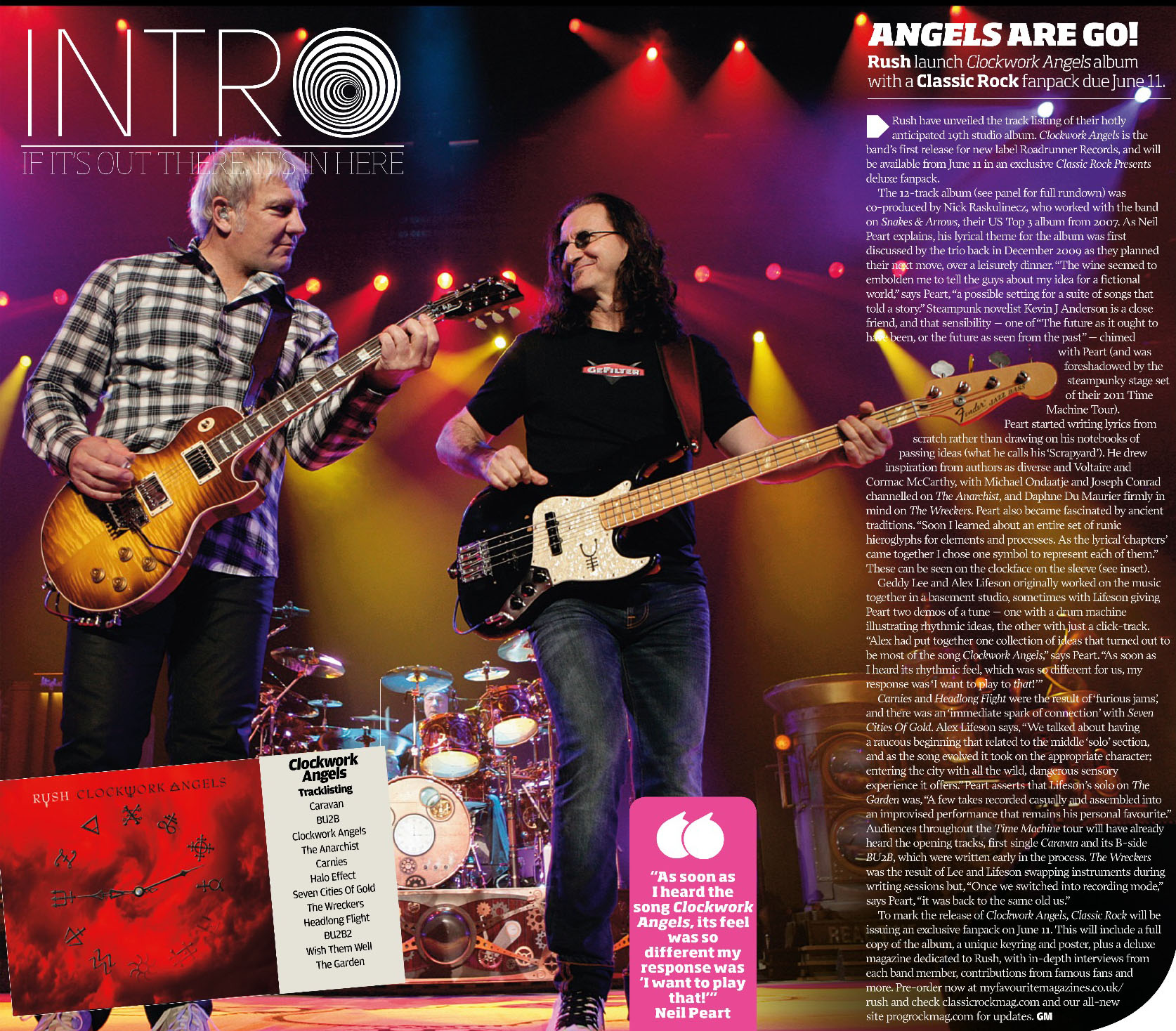 Rush Featured in Classic Rock Presents PROG Magazine - New Clockwork