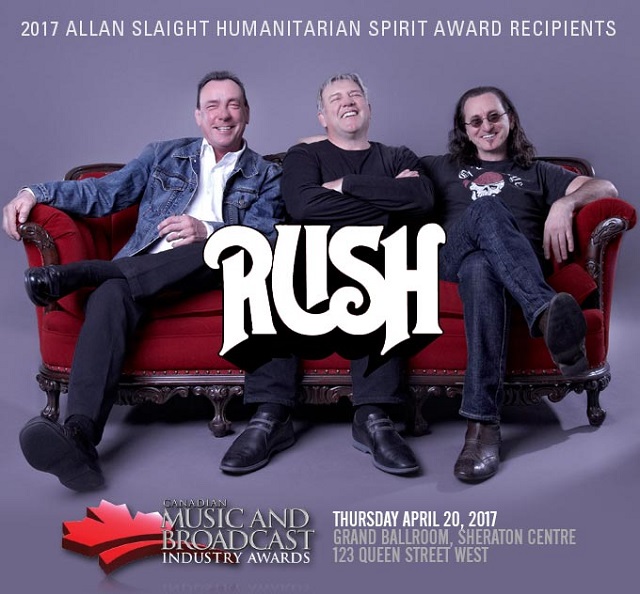Rush Named the 2017 Allan Slaight Humanitarian Spirit Award Recipients