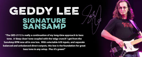 Geddy Lee Teams with Tech 21 for Signature SansAmp GED-2112