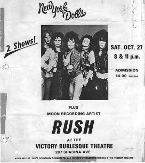 Alex Lifeson Reminisces About Rush Opening for the NY Dolls Back in 1973
