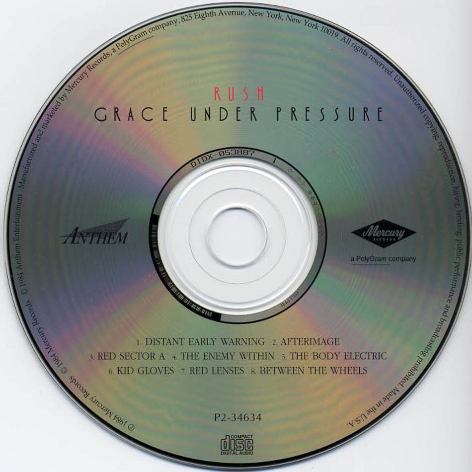 Rush Grace Under Pressure CD