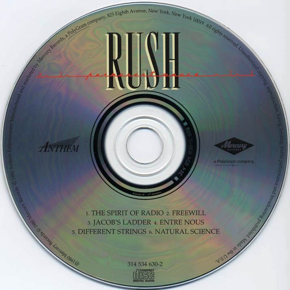 Rush Permanent Waves CD