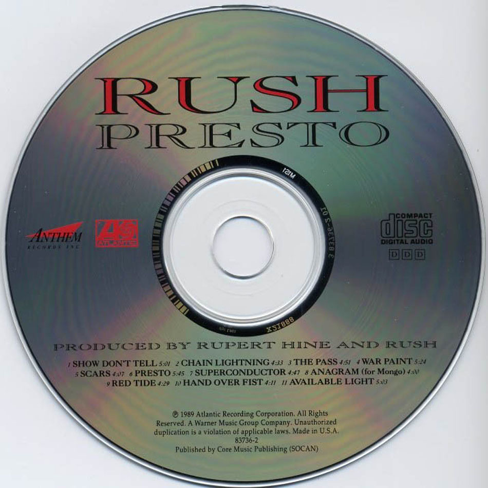 Rush Presto CD