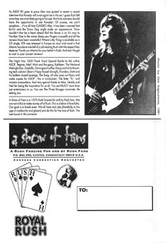 A Show of Fans - Rush Fanzine - Issue #1 - Page 12