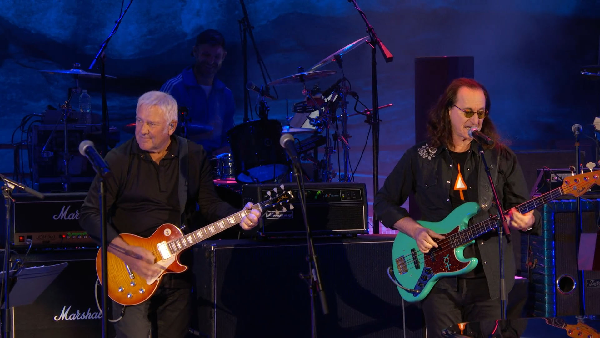 South Park 25th Anniversary Concert Photos - Geddy Lee and Alex Lifeson Performance - Red Rocks Amphitheatre - Morrison, Colorado - August 10th, 2022