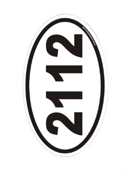2112 Euro Oval Sticker