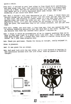 The Spirit of Rush Fanzine - Issue #7 - Page 10
