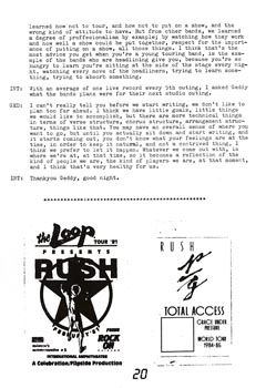 The Spirit of Rush Fanzine - Issue #7 - Page 20