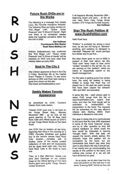 The Spirit of Rush Fanzine - Issue #60 - Page 3