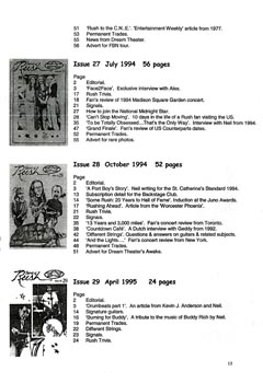 The Spirit of Rush Fanzine - Index Issue - Page 13