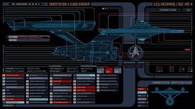 Constitution-II Class Starship - LCARS Blue