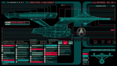 Constitution-II Class Starship - LCARS Green