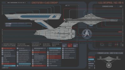 Constitution-II Class Starship - LCARS Grey
