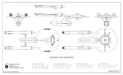 U.S.S Enterprise NCC-1701 Blueprints by Charles Casimiro Design