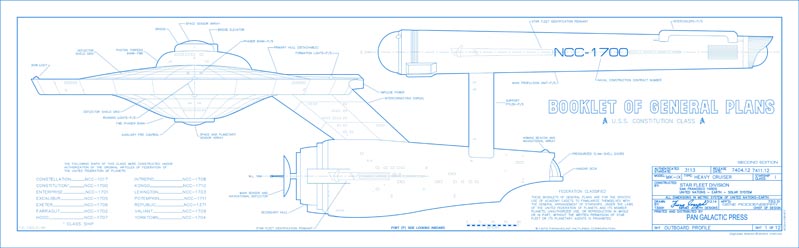 Franz Joseph Booklet of General Plans: U.S.S. Constitution Class REMASTERED