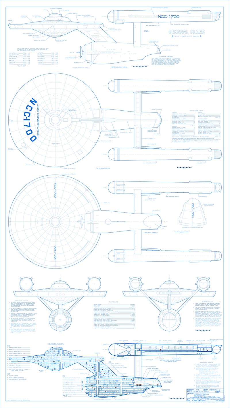 Franz Joseph Booklet of General Plans: U.S.S. Constitution Class REMASTERED