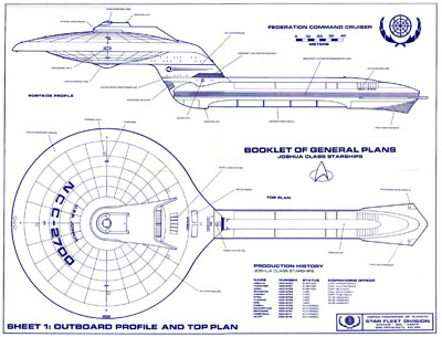 Star Trek Blueprints: Joshua Class Starship Federation Command Cruiser