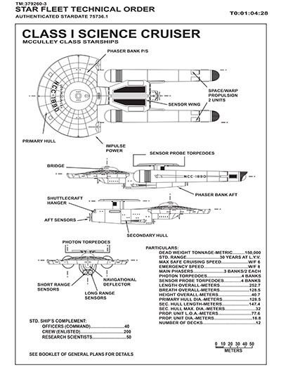 U.S.S. McCulley NCC-1890 - McCulley Class I Science Cruiser
