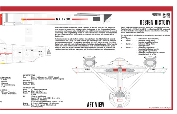 Constitution Class NX-1700 Starship Prototype - External Blueprints & Internal Deck Plans by Strategic Design - Page 2