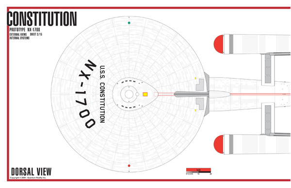 Constitution Class NX-1700 Starship Prototype - External Blueprints & Internal Deck Plans by Strategic Design - Page 3
