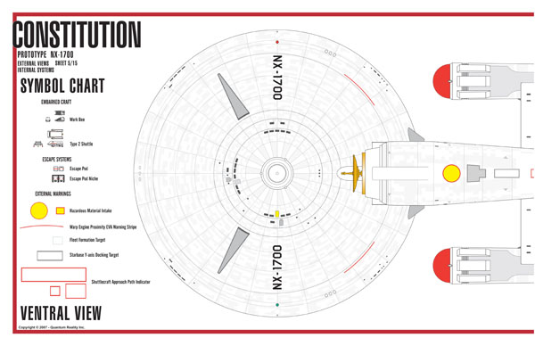 Constitution Class NX-1700 Starship Prototype - External Blueprints & Internal Deck Plans by Strategic Design - Page 5