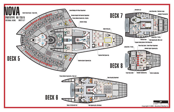 Nova Class NX-73515 Starship Prototype - External Blueprints & Internal Deck Plans by Strategic Design - Page 6