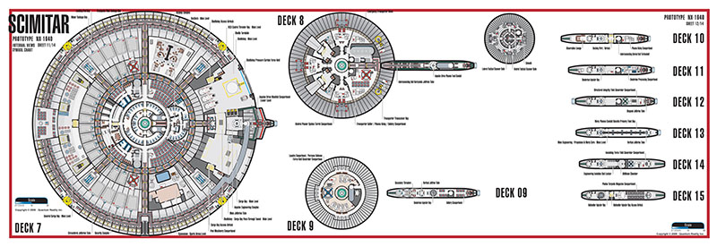 Scimitar Class NX-2901 Starship Prototype - External Blueprints & Internal Deck Plans by Strategic Design - Page 20