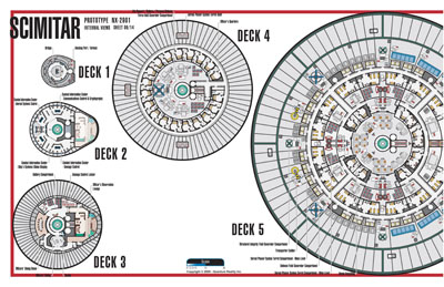 Scimitar Class NX-2901 Starship Prototype - External Blueprints & Internal Deck Plans by Strategic Design - Page 9
