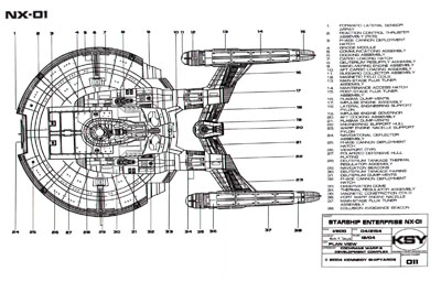 Star Trek Blueprints: Starfleet Vessel Enterprise NX-01