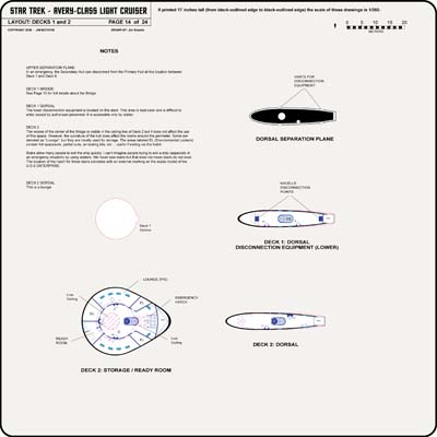 U.S.S. Kelvin NCC-0514 - Sheet 14: Decks 1 and 2
