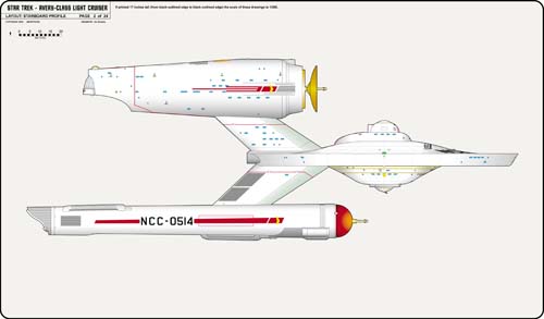 U.S.S. Kelvin NCC-0514 - Sheet 2: Starboard Profile