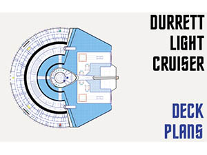 U.S.S. Durrett Light Cruiser Profile, Cutaway, and Deck Plans