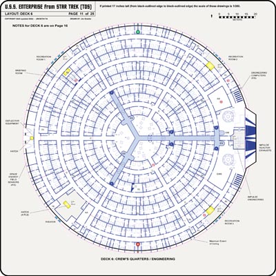 U.S.S. Enterprise [TOS] Profile, Cutaway, and Deck Plans