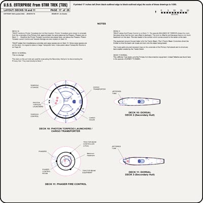 U.S.S. Enterprise [TOS] Profile, Cutaway, and Deck Plans