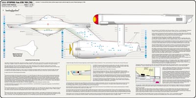 U.S.S. Enterprise [TOS] Profile, Cutaway, and Deck Plans