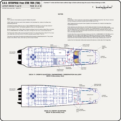 U.S.S. Enterprise [TOS] Profile, Cutaway, and Deck Plans