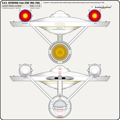U.S.S. Enterprise [TOS] Profile, Cutaway, and Deck Plans
