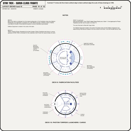 Frigate Class [TOS] Profile, Cutaway, and Deck Plans