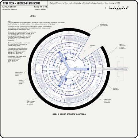 Heavy Frigate Class [TOS] Profile, Cutaway, and Deck Plans