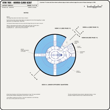 Heavy Frigate Class [TOS] Profile, Cutaway, and Deck Plans