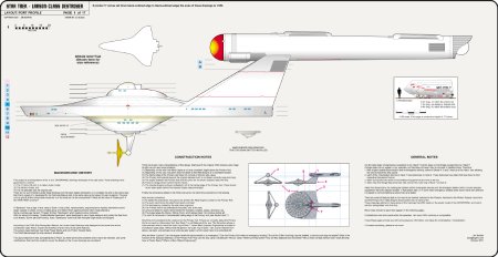 Heavy Frigate Class [TOS] Profile, Cutaway, and Deck Plans