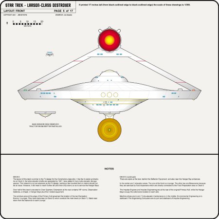 Heavy Frigate Class [TOS] Profile, Cutaway, and Deck Plans