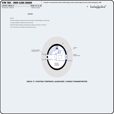 U.S.S. Endurance NCC-401 Mann-Class Cruiser [TOS] Profile, Cutaway, and Deck Plans